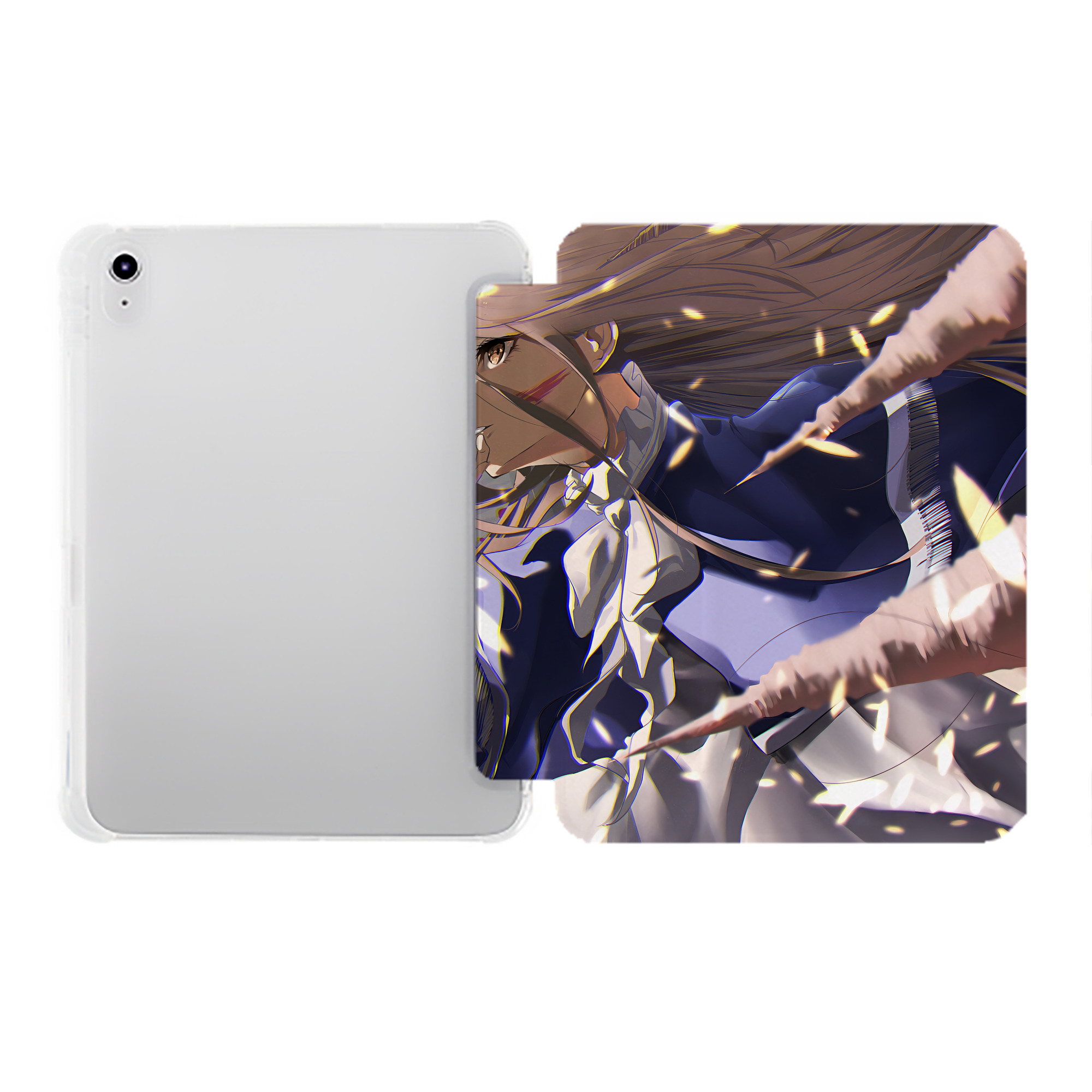 （画像用） 葬送のフリーレン Frieren IPad ケース ペン収納付き 三つ折りスタンド PUレザー×シリコン 対応機種9.5/10.5/10.9インチ